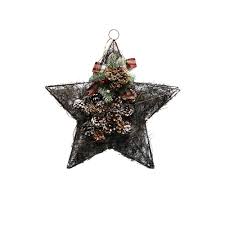 I'll show you how to make 3d paper stars, plus loads other beautiful. Alpine Rustic Christmas Star Decor With Pinecones Cim306hh The Home Depot