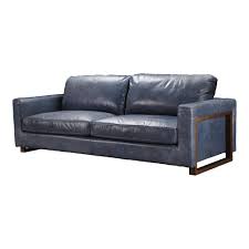 Aurelle Home Navy Blue Leather And Iron Modern Sofa Overstock 28236619 Here's another sleeper sofa that's just as easy to convert into a bed.