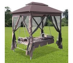 Vidaxl Hojdacka S Baldachynom Kavova Farba Z Vidaxl Sk Dodanie Zdarma Veľky Vyber Jednoduchy A Bezpecny Nakupi Patio Bed Gazebo Outdoor Gazebos