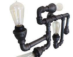 See more ideas about pipe lamp, pipe lighting, industrial wall sconce. Amazon Com Industrial Pipe Lighting Wall Sconce Light Vintage Edison Bulbs Steampunk Electric Wall Sconce Light Fixture Steampunk Lighting Handmade