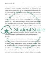 For many kinds of assignments, like a literature review , you may be asked to offer a critique or review of a journal article. Journal Article Review Essay Example Topics And Well Written Essays 750 Words 1