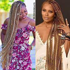 Eva Marcille Inspired Braids Done By By London S Beautii Hair Salon In Bowie Md Londonsbeautii Www S Blonde Box Braids Box Braids Styling Braided Hairstyles