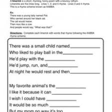 Resources Worksheets Poetry Worksheets Limerick Poem Poem Template