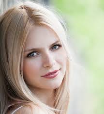 Vera, Blonde Face Nature Summer! Stock Photo