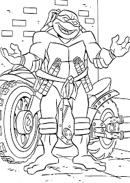 Teenage Mutant Ninja Motorcycle Coloring Pages For Kids Printable Free Turtle Coloring Pages Ninja Turtle Coloring Pages Cartoon Coloring Pages