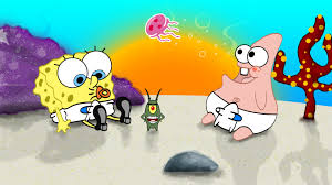 I'm spongebob's best friend & i'm a star :d. Baby Spongebob And Patrick 1920x1080 Wallpaper Teahub Io