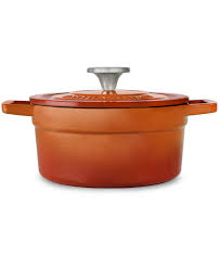 She's certainly no julia child. Martha Stewart Collection Enameled Cast Iron 2 Quart Round Covered Dutch Oven Persimmon New Open Box Walmart Com Walmart Com