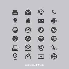 These free images are pixel perfect to fit your design and available in both png and vector. Icon Collection For Business Card Business Card Icons Vector Business Card Graphic Design Business Card