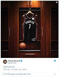 Kevin durant returned to the court sunday for a preseason game. Kevin Durant S Brooklyn Nets 7 Jersey Now Available At The Nba Store Interbasket