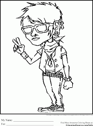 Have you ever seen an emo in your city? Emo Coloring Pages Coloring Home