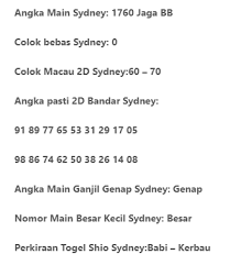 Prediksi Angka Togel Sydney 08 Juli 2018 Prediksi Sdy Jitu Akurat Sydney