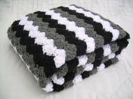 Black And White Baby Blanket Crochet Baby Blanket Baby Blanket Crochet Grey Baby Blanket Gray Baby Blanket Black White And Grey Crib Size Modern Crochet Blanket Baby Blanket Crochet Crochet Blanket Afghan