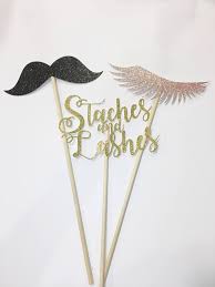 Staches Or Lashes Photo Props Gender Reveal Party Baby Shower Gender Reveal Themes Gender Reveal Decorations Boy Gender Reveal