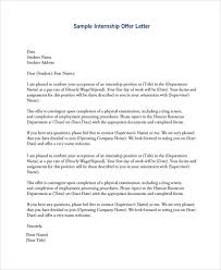 Unpaid Internship Offer Letter Sample New 10 Sample Internship Fer Letters Pdf Doc Apple Pages Letter Format Sample Letter Of Recommendation Lettering
