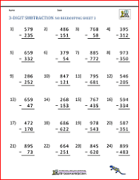 3 digit subtraction worksheets some regrouping. 3 Digit Subtraction Worksheets