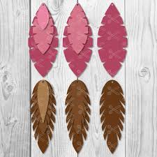 Download Faux Leather Earring Svg Dxf Png Cut Files
