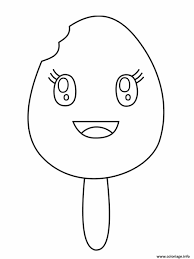 Très approprié pour un débutant. Coloriage Glace Kawaii Dessin Kawaii A Imprimer