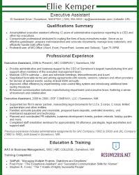 exec admin resume samples