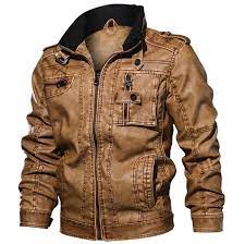 Bomber Faux Leather Jacket 3 Colors Leather Jacket Men Pu Leather Jacket Mens Outfits