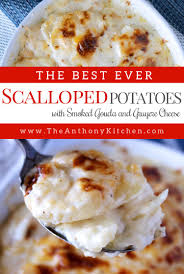 Creamy Scalloped Potatoes With Cheese Recipe Scalloped Potatoes Creamy Scalloped Potatoes Easy Vegetable Side Dish Recipes