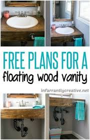 Be creative when you're choosing a bathroom vanity, as they allow you the most freedom and potential. Diy Floating Wood Vanity Infarrantly Creative Wood Bathroom Vanity Diy Bathroom Vanity Floating Bathroom Vanities