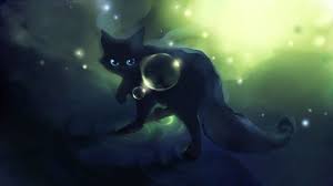 Pins For Fluffy Black Kitten With Blue Eye From Pinterest Cute Anime Cat Cat Artwork Cat Wallpaper