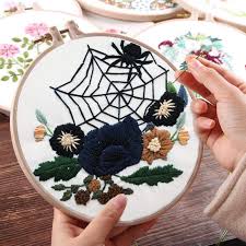 The above dimensions do not include frame or mat. Nuberlic Embroidery Kit Cross Stitch Kit For Adults Beginners With Pattern Stamped Embroidery Kit Kids Craft Embroidery Hoops Floss Thread Needles Kits Embroidery Lindar Com