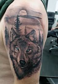Maybe the howling tattoo captures the wolf communicating? 50 Amazing Wolf Tattoos For Shoulder