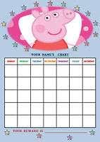 Personalised Peppa Pig George Reward Potty Training Chart