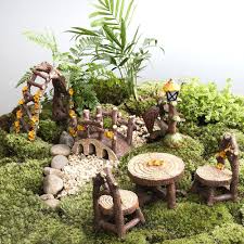 Diy Dollhouse Kit Miniature Fairy Garden Ornament Decor Pot Plant Table Bridge Miniature Fairy Gardens Fairy Garden Ornaments Miniature Fairy Garden Diy
