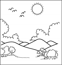 Why do we like the coloring pages: Mountain Scenery Coloring Pages Printable Free Coloring Sheets Scenery Drawing For Kids Coloring Pages Nature Creation Coloring Pages