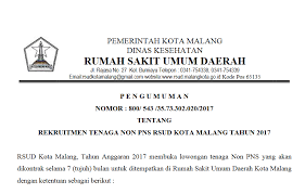 Internship thesis, universitas multimedia nusantara. Lowongan Kerja Lowongan Kerja Non Pns Rsud Kota Malang Tingkat Sma Smk D3 S1