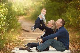 The H Family Autumn Session Edmonton Family Photographer Mom Dad Baby Fall Family Photos Dad Holding Baby