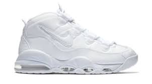Matching white stitched air branding appears on the eyestay highlighted with red swoosh logos and pull tabs. Nike Air Max Uptempo Nike Sole Collector