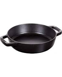 Staub Kasserolle Mit Griffen Rund Schwarz O 20 Cm Griff Gusseisen Runde