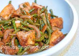 Adobong Sitaw With Tofu Recipe Recipe Filipino Vegetable Dishes Filipino Vegetable Recipes Cooked Vegetable Recipes