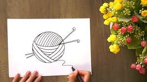 Cute cats playing with each other, toy, thread ball, meowing, sleeping isolated on white background. How To Draw A Ball Of Yarn Step By Step Youtube