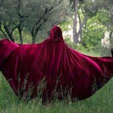 Cloak Burnout Velvet Dark Blue Cape Fairytale Fantasy Witch Etsy Red Riding Hood Costume Velvet Cape Red Riding Costume