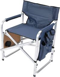 Amazonsmile Faulkner Aluminum Director Chair With Folding Tray And Cup Holder Blue Home Kitchen Outdoor Chairs Outdoor Folding Chairs Directors Chair