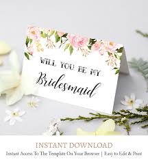 Maybe you would like to learn more about one of these? Editable Bridesmaid Proposal Card Maid Of Honor Printable Instant Download F1