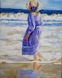 Art Miracle Of Colors On Instagram 25 15cm Tuval Uzerine Akrilik Boya Calismasi Sea Girls Blue Seaside Acrilik Mywork Art Ya Karsisinda Ya In 2020 Art Painting