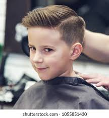 Smiling European Boy Barber Shop Ready Stock Photo 1055851430 Shutterstock