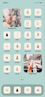 Ios 14 Christmas Themed Home Screen Ideas Straphie Homescreen Iphone App Design Ios App Iphone