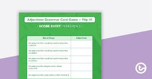 I am always the first person that my friends call because they know i am always there for them. Adjective Grammar Card Game Flip It Teaching Resource Teach Starter