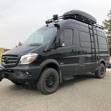 Black Friday Sportsmobile Sprinter Van With Aluminess Gear Sportsmobile Vanlife Sprinter Van Sportsmobile Mercedes Sprinter Camper