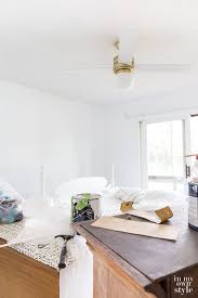 It Is Hot Stay Cool With Something Pretty Gold And White Ceiling Fan Bedroom White Ceiling Fan Bedroom Modern Ceiling Fan Bedroom