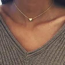 Tradesy Gold Dainty Heart Necklace In 2020 Gold Necklace Simple Heart Necklace Crystal Heart Necklace