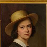 Hagen-Schwarz, Julie. Autoportree (õlgkübaraga)