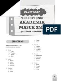 Latihan soal tes potensi akademik (tpa) untuk persiapan ujian tulis latihan tpa memuat materi : Contoh Soal Tes Potensi Akademik Masuk Smp Unggul Jawabanku Id