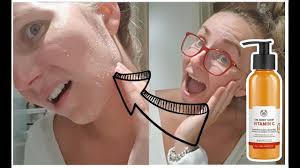 Vitamin c, vitamin c glow revealing liquid peel. Does It Really Work The Body Shop Vitamin C Liquid Peel Review Demo Removes Dead Skin Instantly Youtube